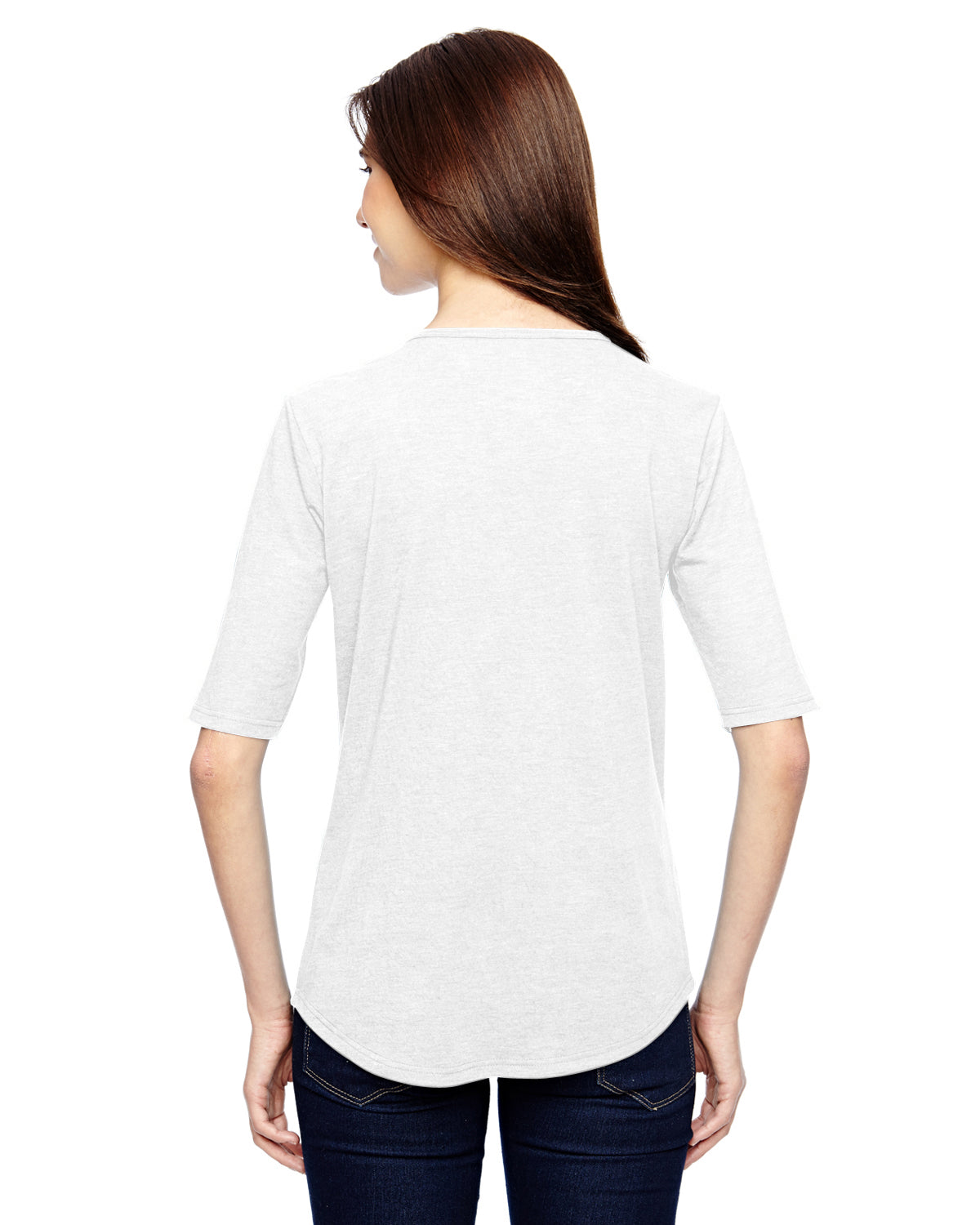 Women's Triblend Deep Scoop 1/2-Sleeve T-Shirt - White