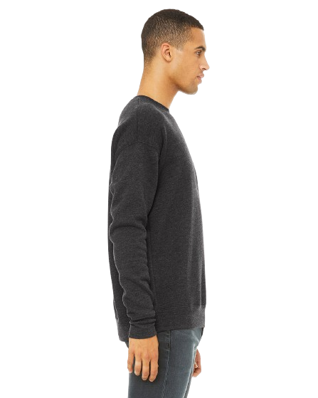 Unisex Drop Shoulder Fleece - Heather Dark Gray
