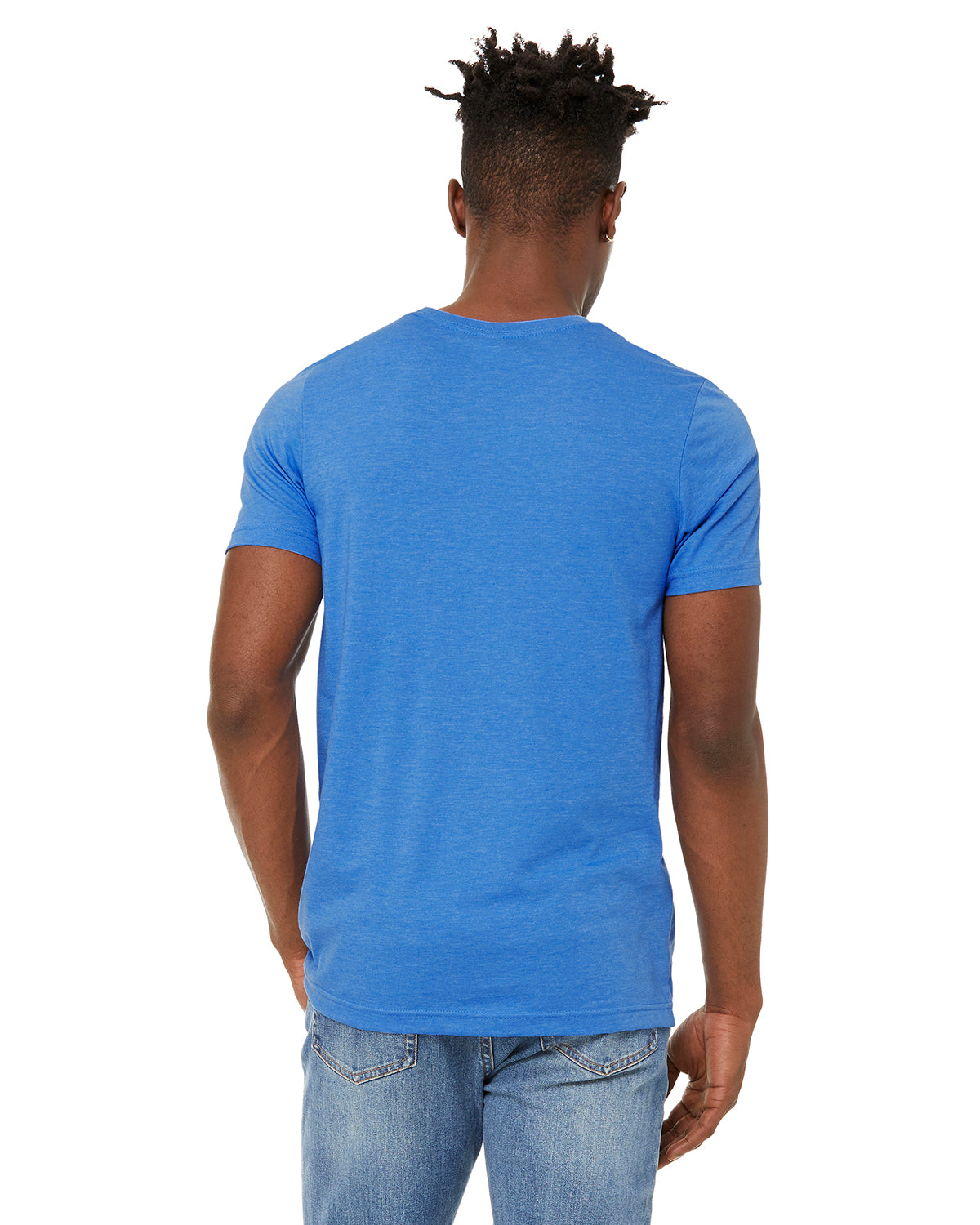 Unisex Sueded T-Shirt - Heather Columbia Blue