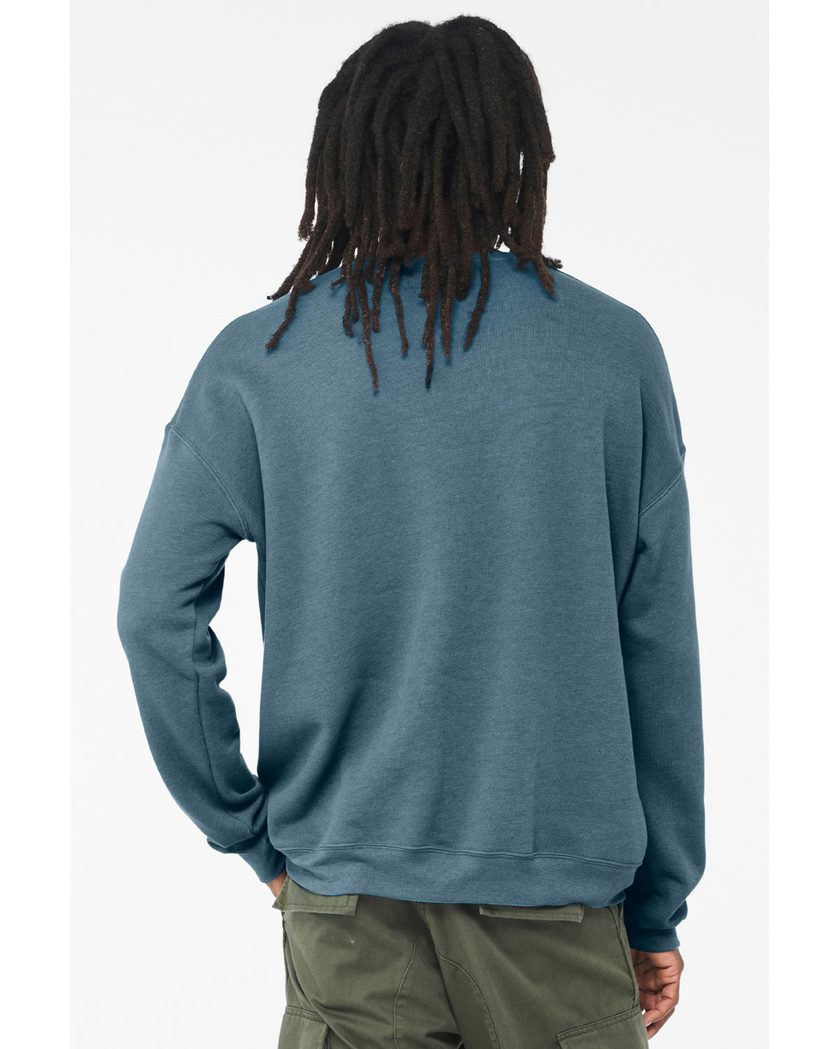 Unisex Drop Shoulder Fleece - Heather Deep Teal