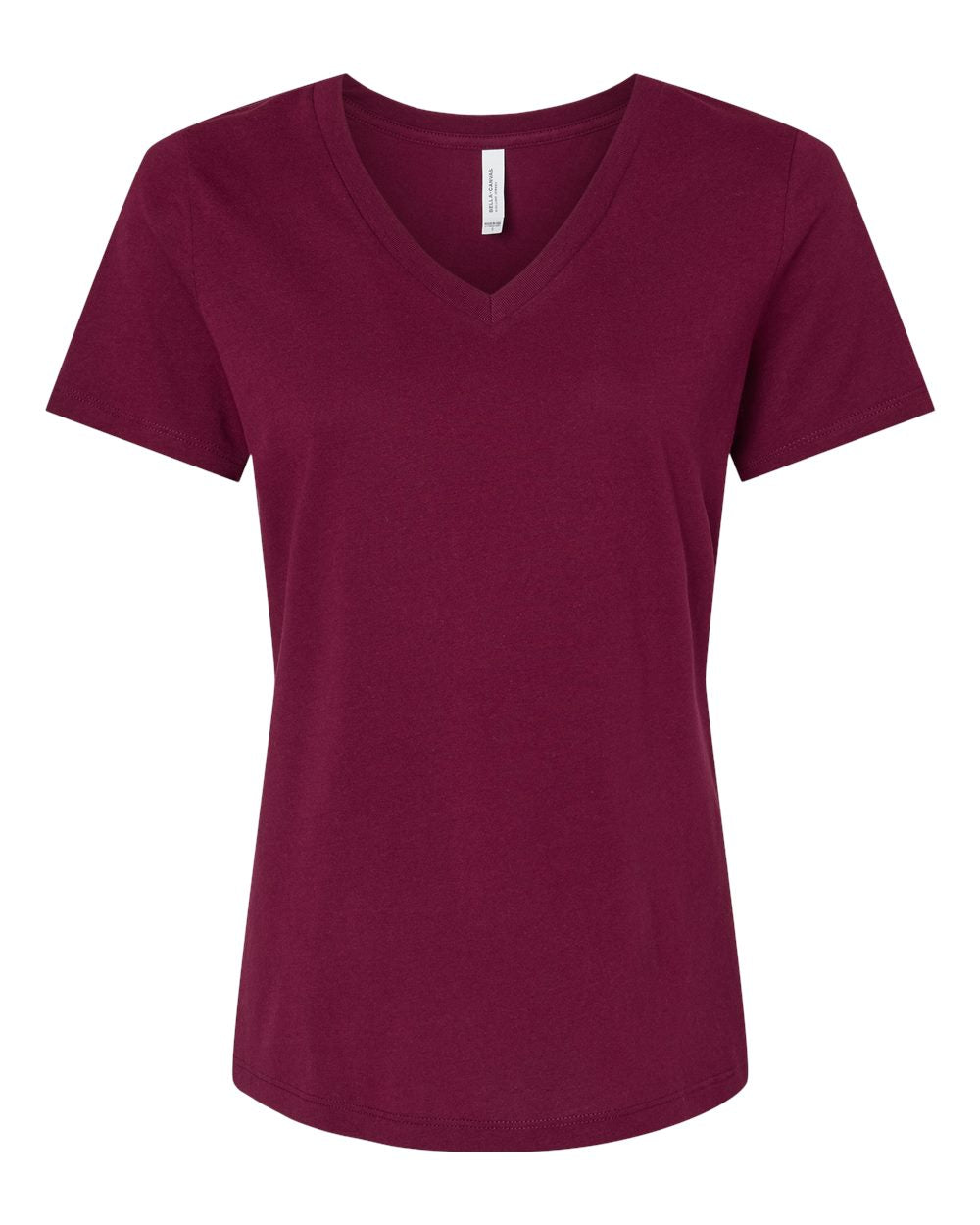 Women's Relaxed Jersey V-Neck T-Shirt - Maroon