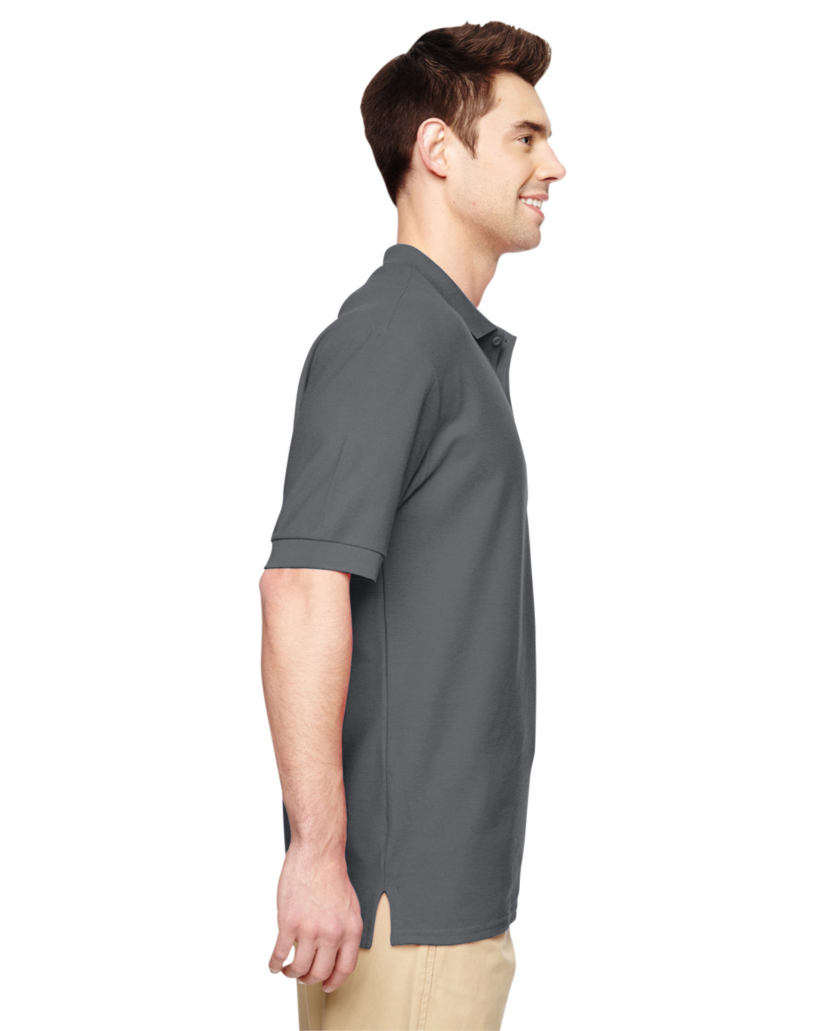 Unisex Premium Cotton®  Double Piqué Polo - Charcoal