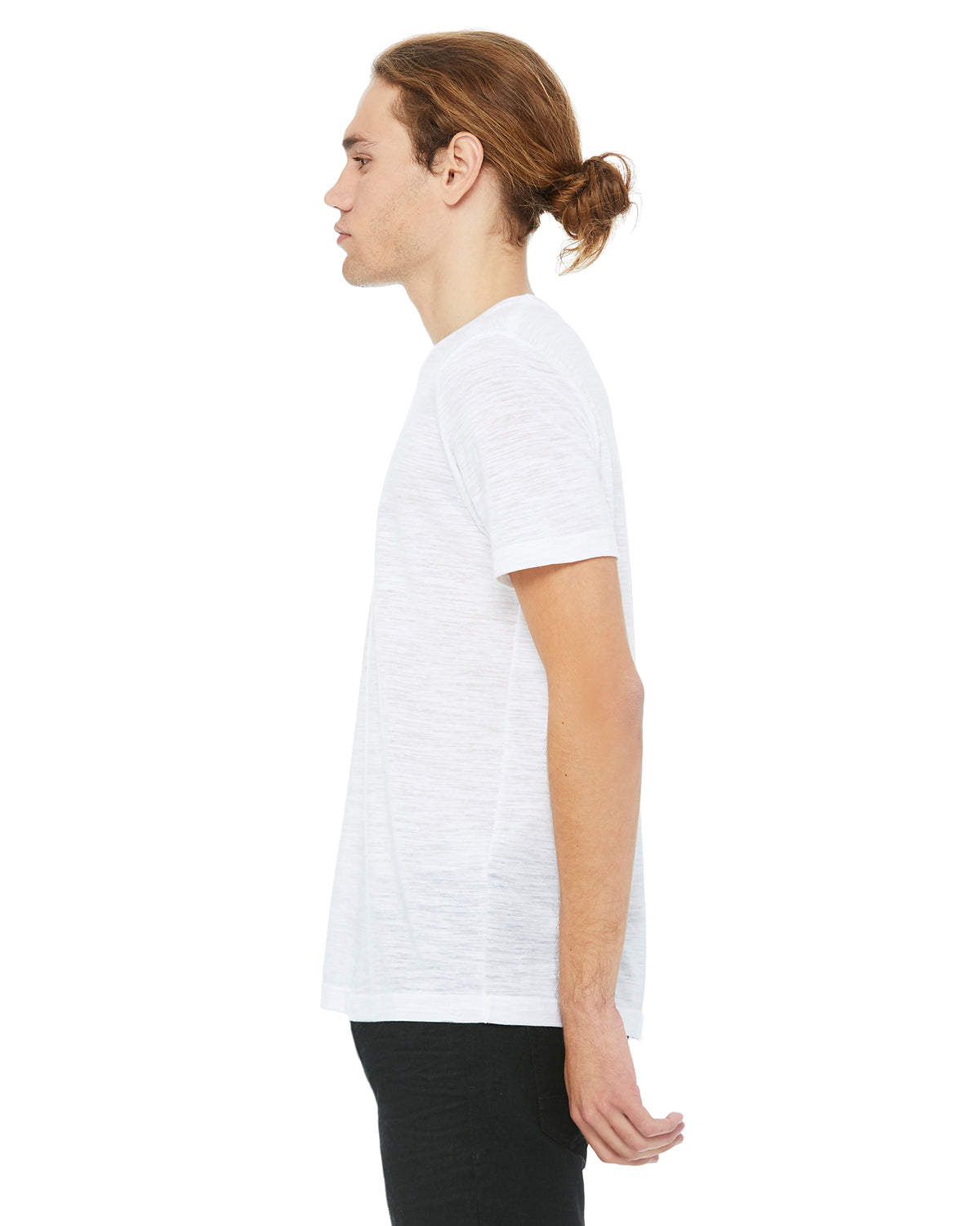 Unisex Poly-Cotton Short-Sleeve T-Shirt - White Slub