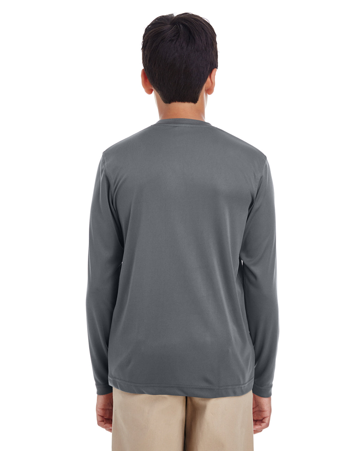 Youth Cool & Dry Performance Long-Sleeve Top - Charcoal
