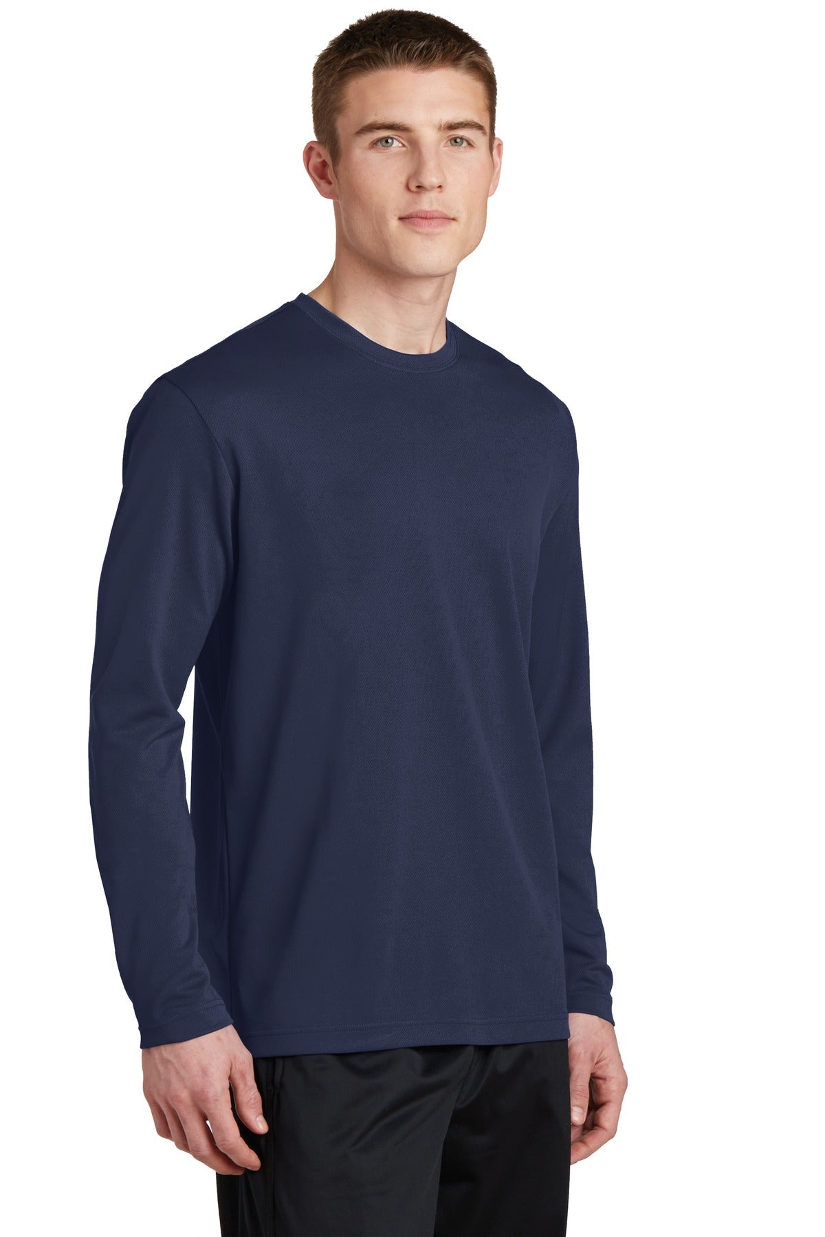 Unisex PosiCharge RacerMesh Long Sleeve Tee - True Navy