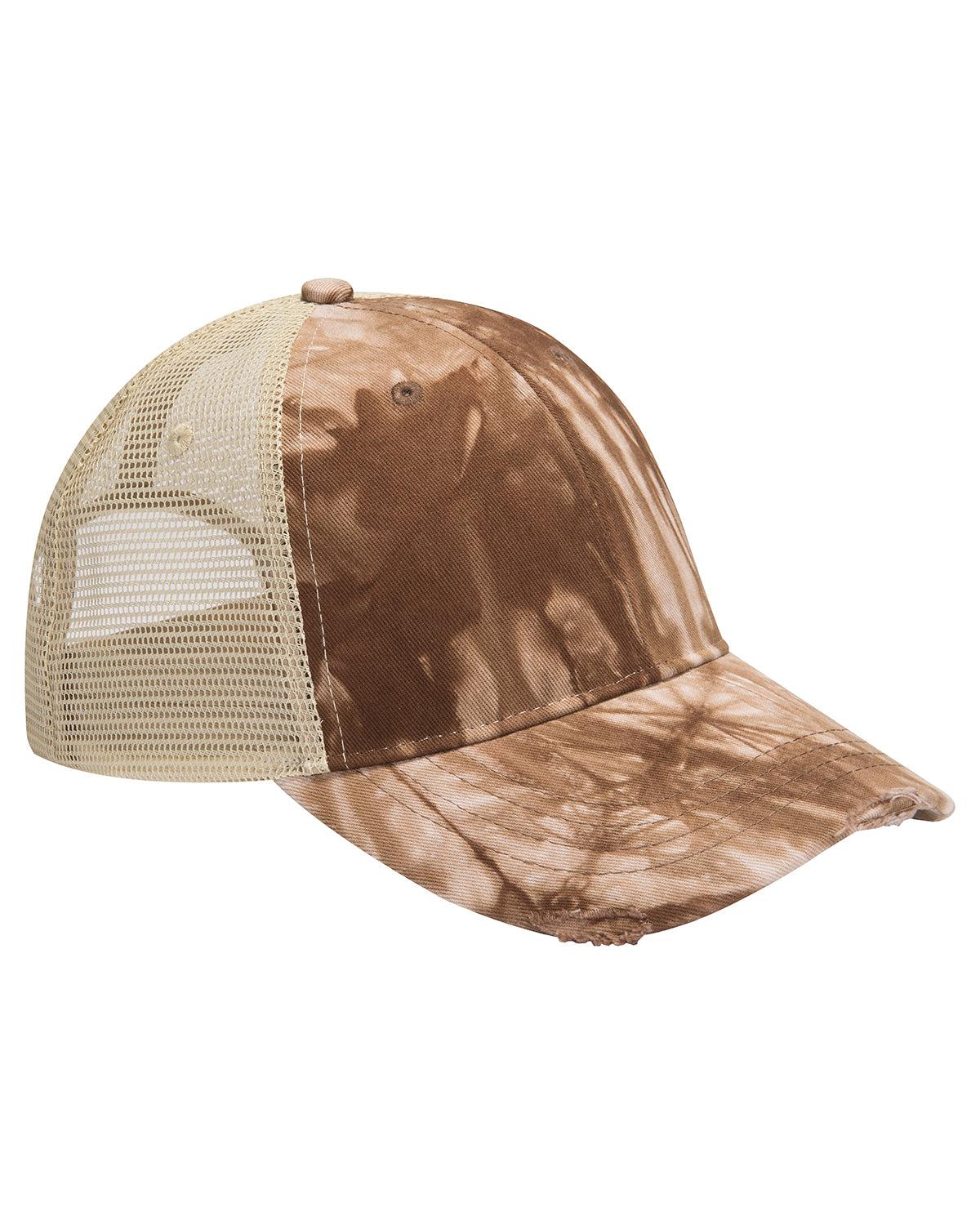 Distressed Ollie Cap - Brown Tie Dye