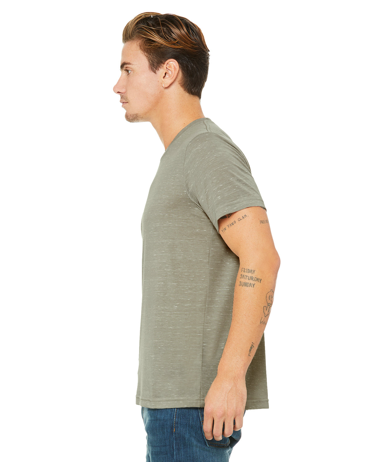 Unisex Poly-Cotton Short-Sleeve T-Shirt - Stone Marble