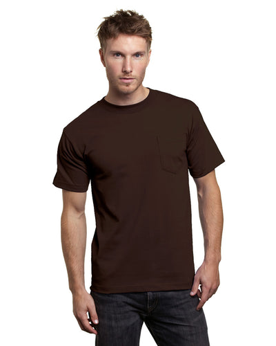 Unisex 100% Cotton Pocket T-Shirt - Chocolate
