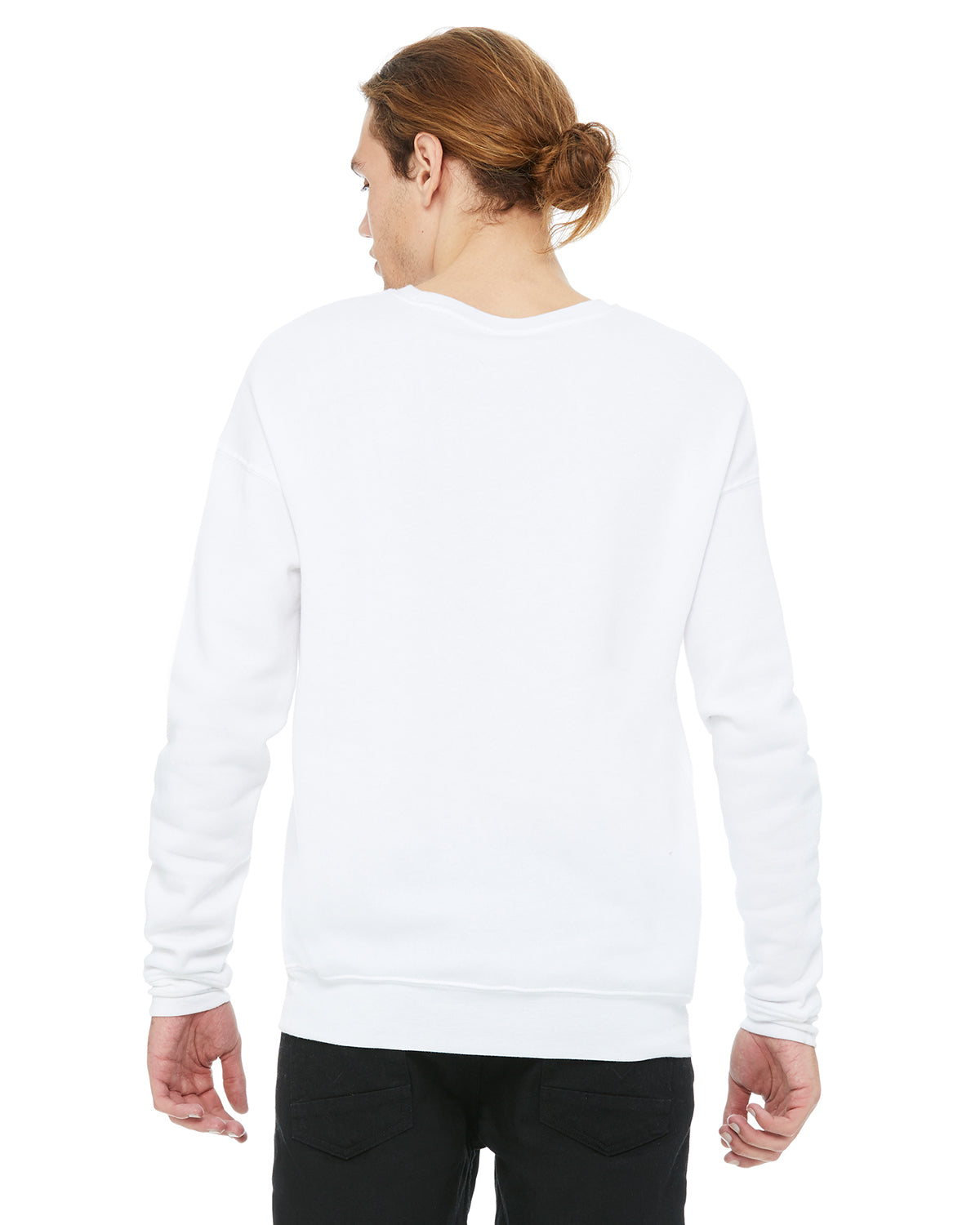 Unisex Drop Shoulder Fleece - White