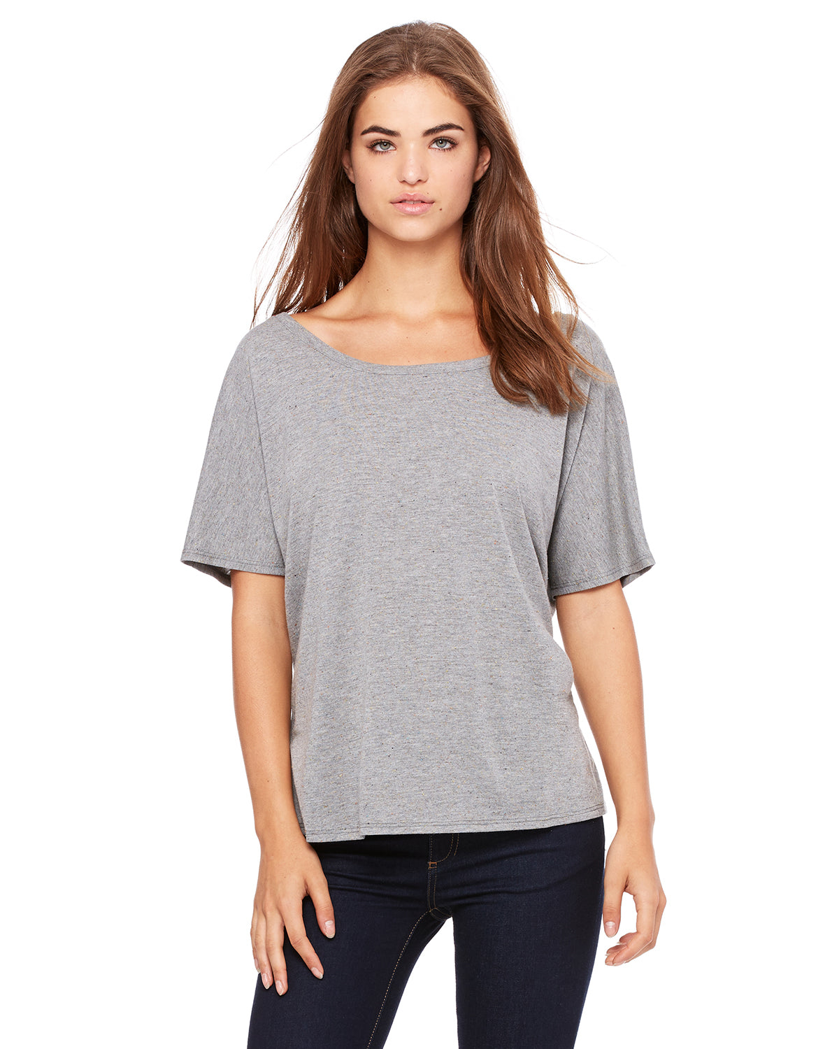 Women's Slouchy T-Shirt - Heather Deep Speckled