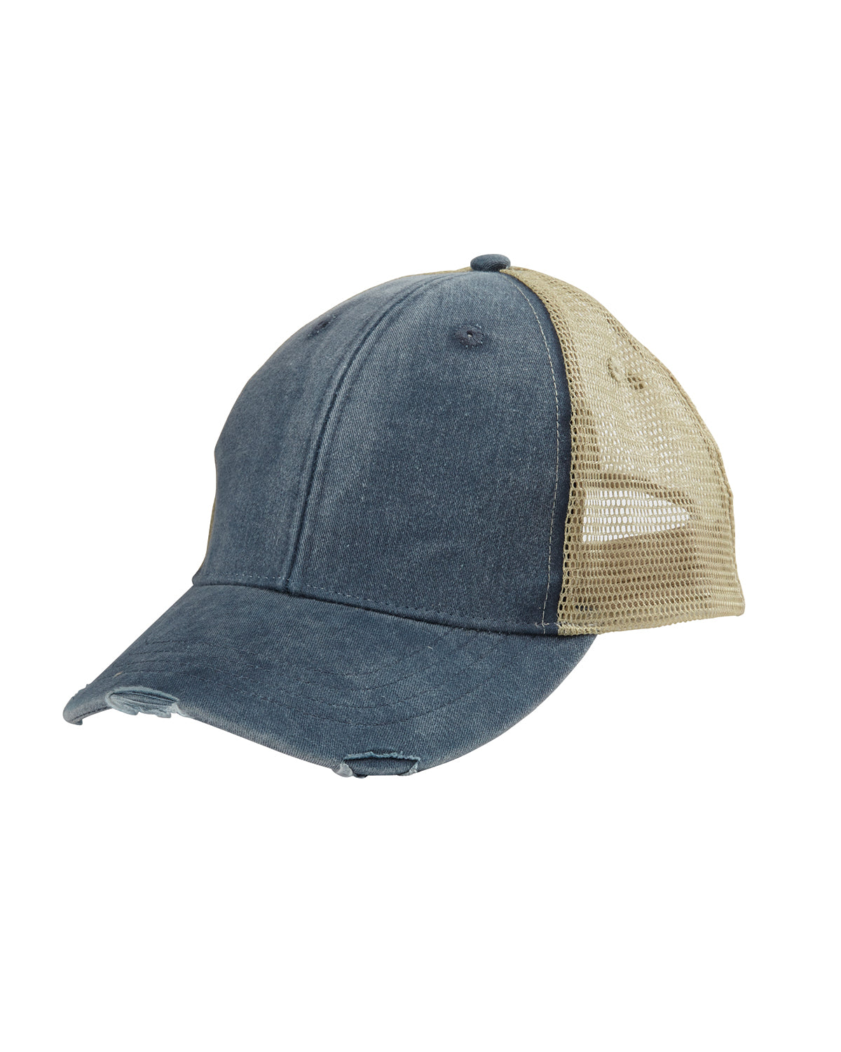 Distressed Ollie Cap - Navy / Tan