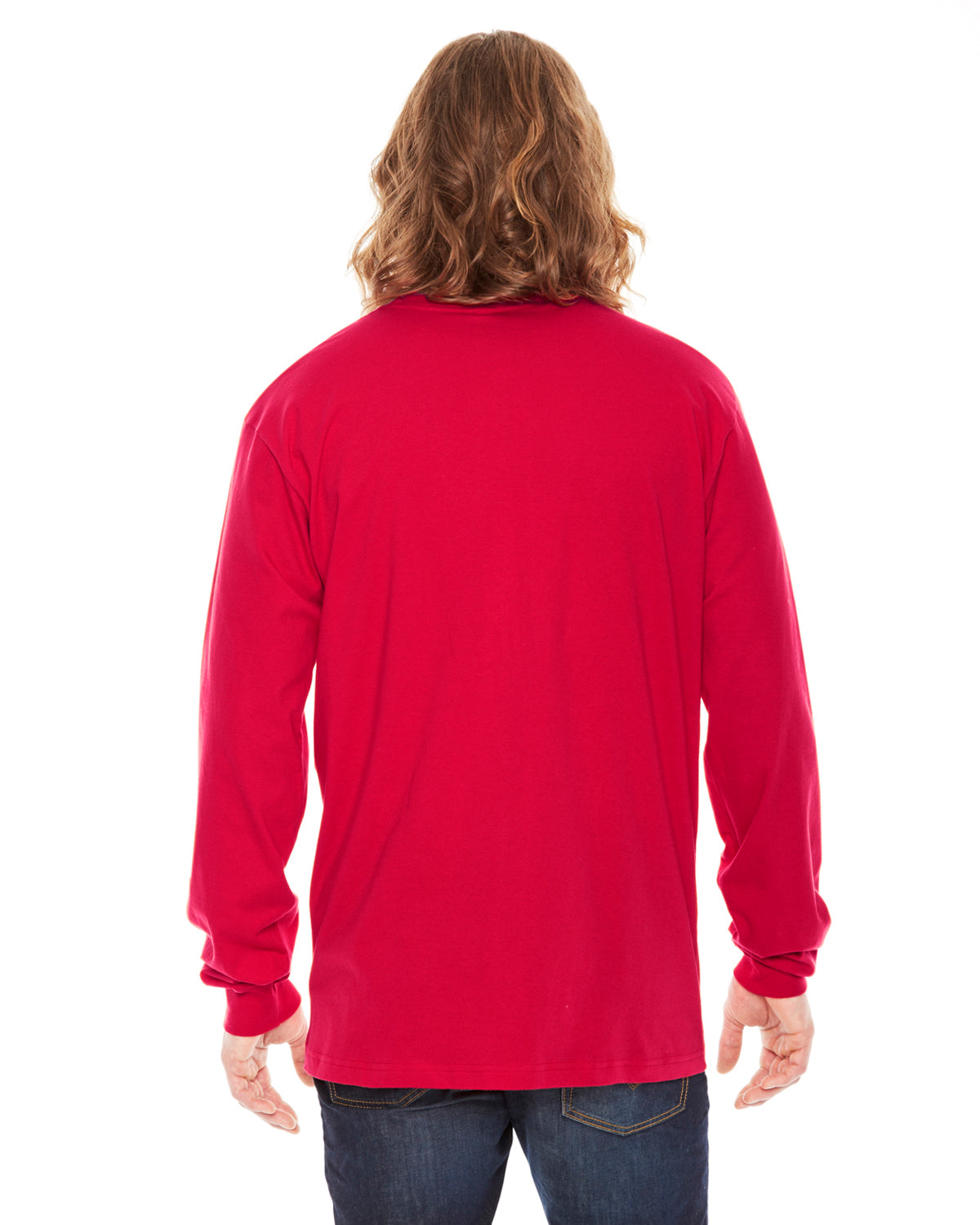 Unisex Fine Jersey Long-Sleeve T-Shirt - Red
