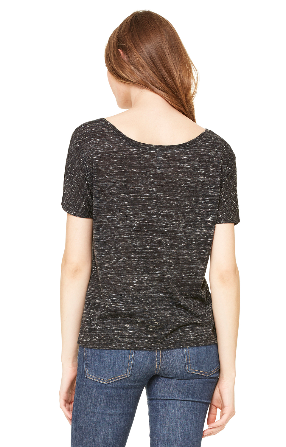Women's Slouchy T-Shirt - Black Marble