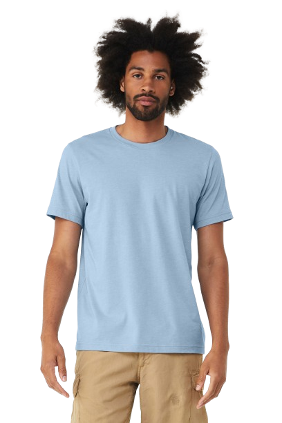 Unisex Heather CVC T-Shirt - Heather Baby Blue