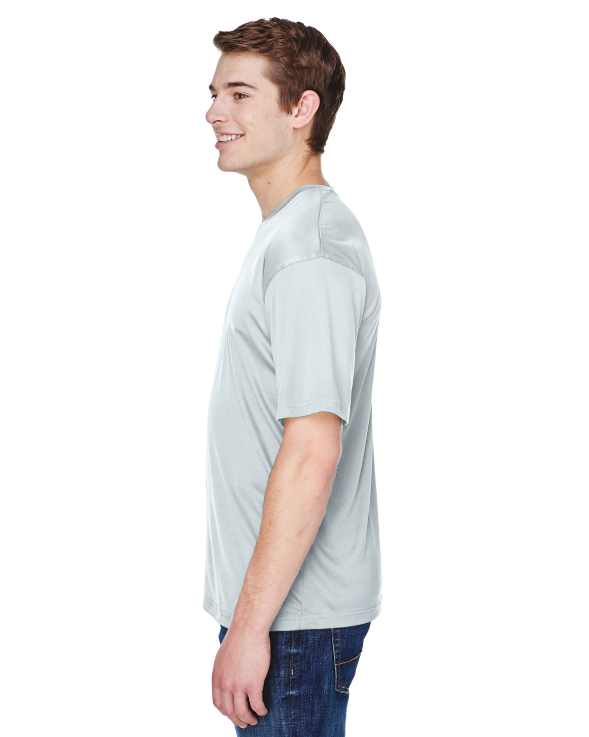 Men's Cool & Dry Basic Performance T-Shirt - Gray