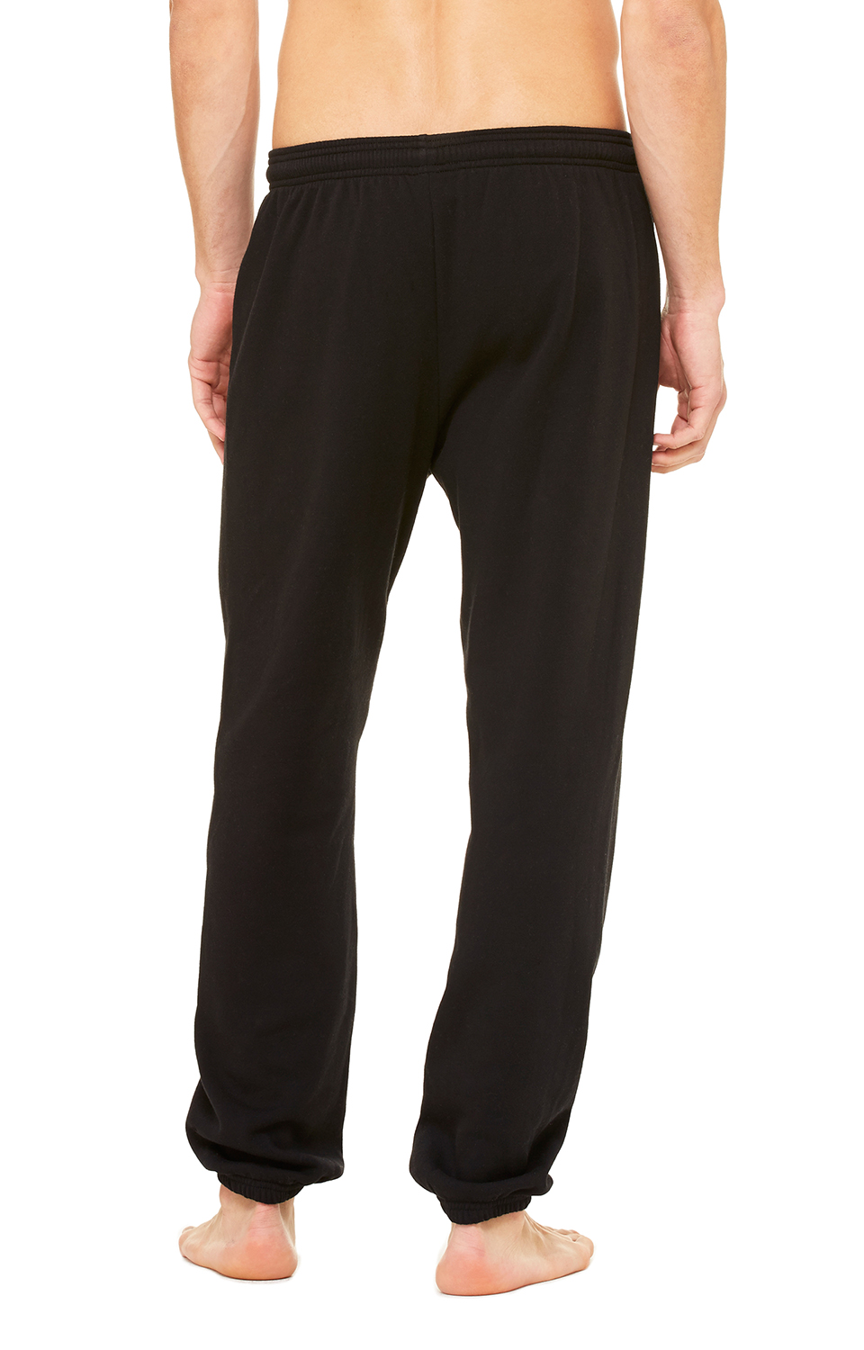 Unisex Sponge Fleece Long Scrunch Pant - Black