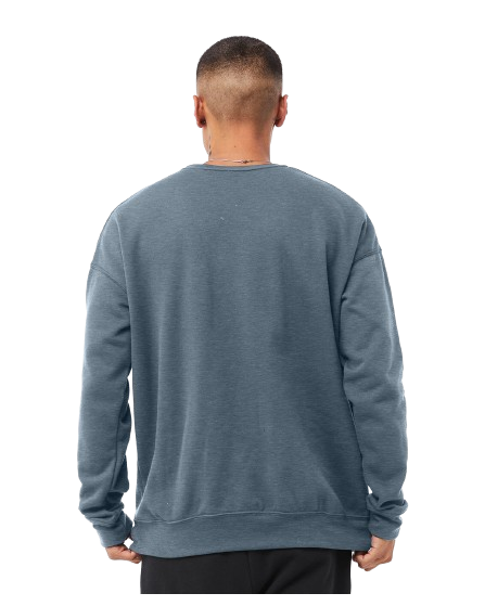 Unisex Drop Shoulder Fleece - Heather Slate