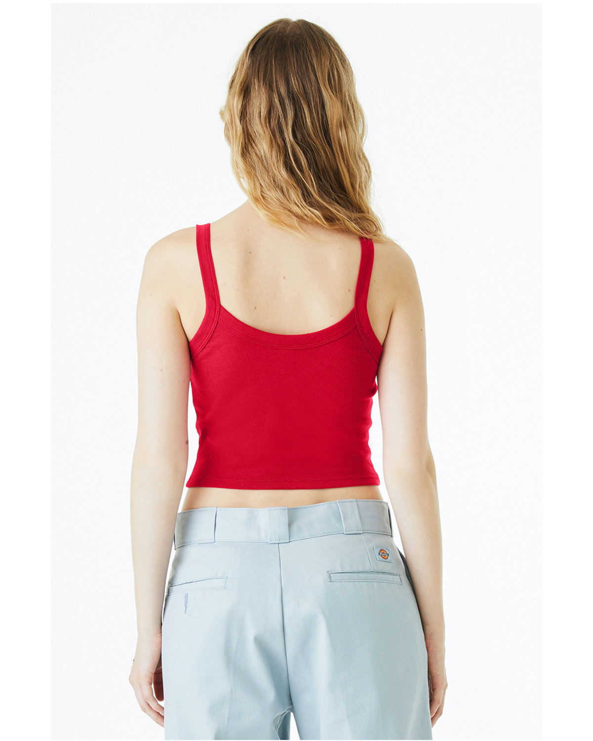 Women's Micro Ribbed Scoop Tank - Solid Red Blend