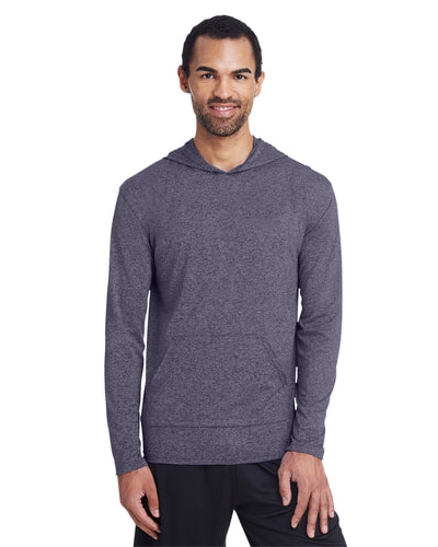 Unisex Performance® Hooded T-Shirt - Heather Sport Dark Navy