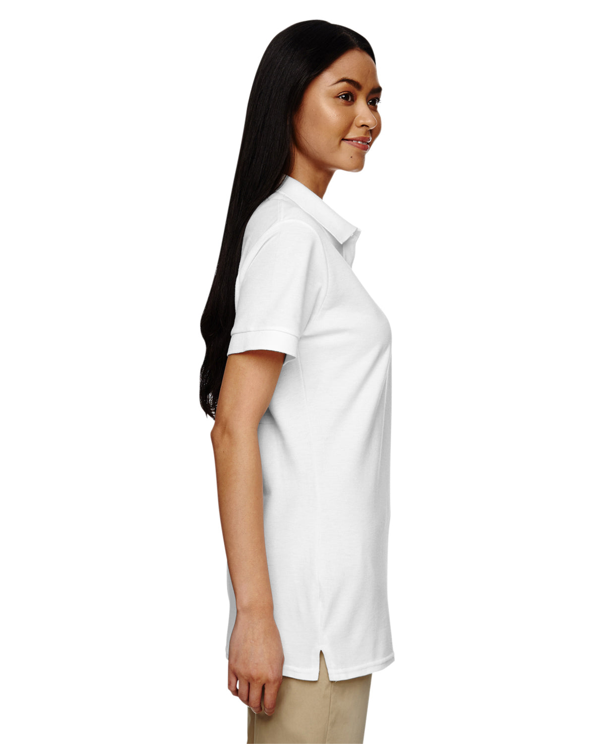 Women's Premium Cotton® Women's Double Piqué Polo - White