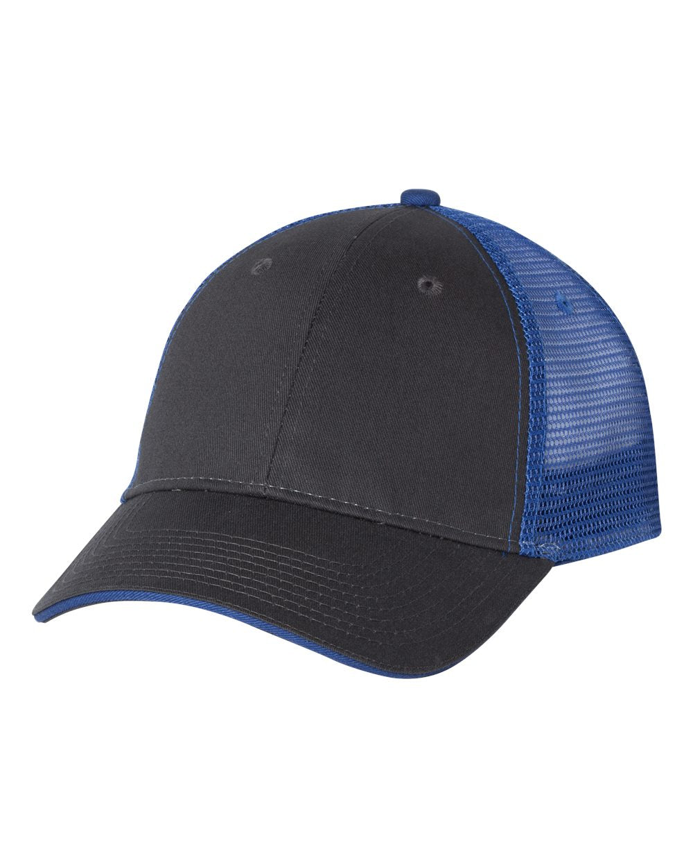 Sandwich Trucker Cap - Charcoal / Royal