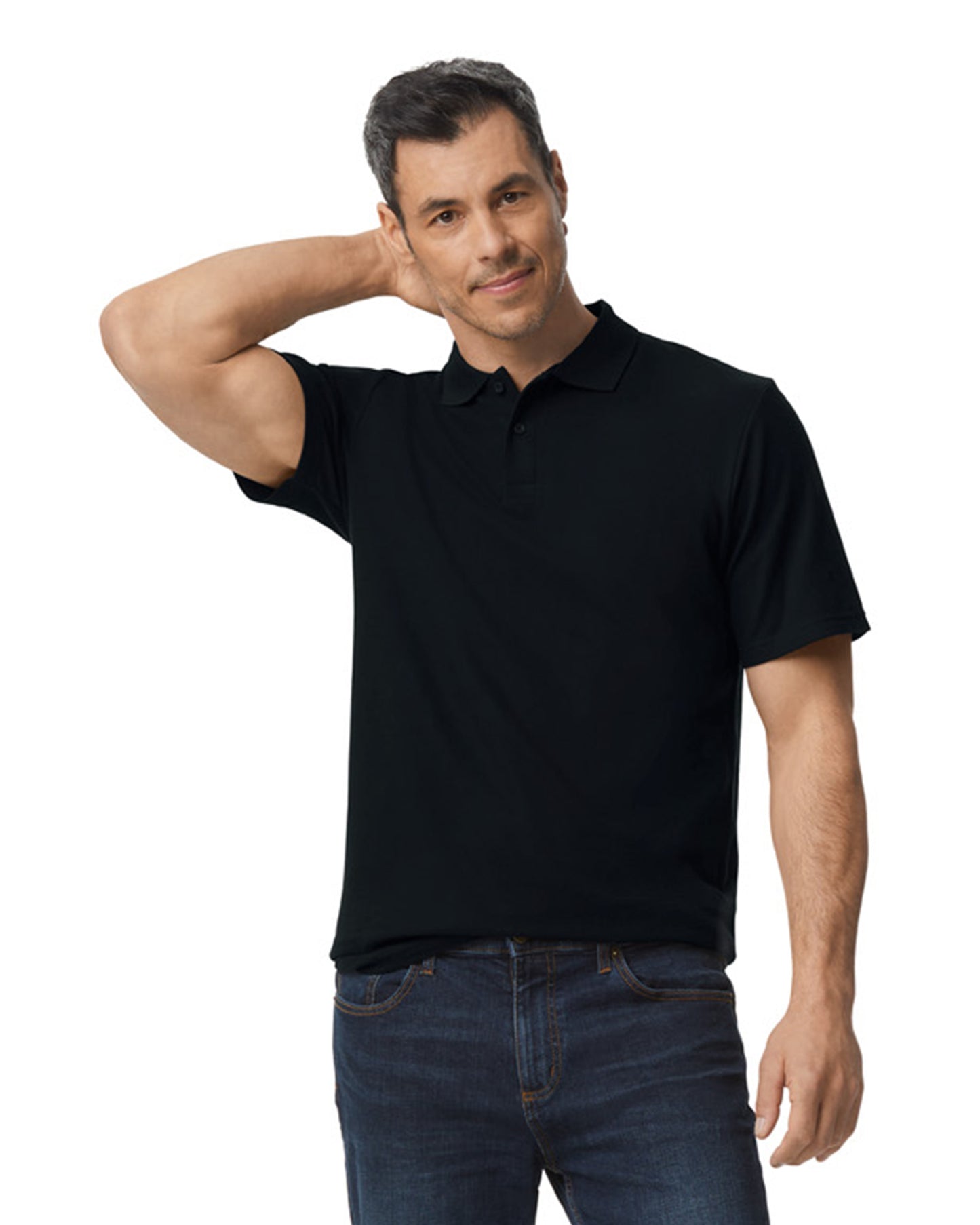 Softstyle Unisex Pique Polo - Black