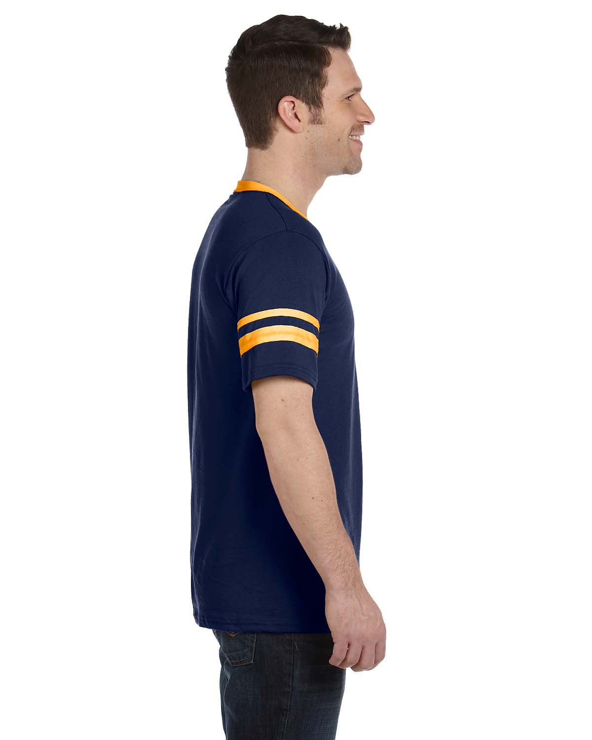 Unisex Sleeve Stripe Jersey - Navy / Gold