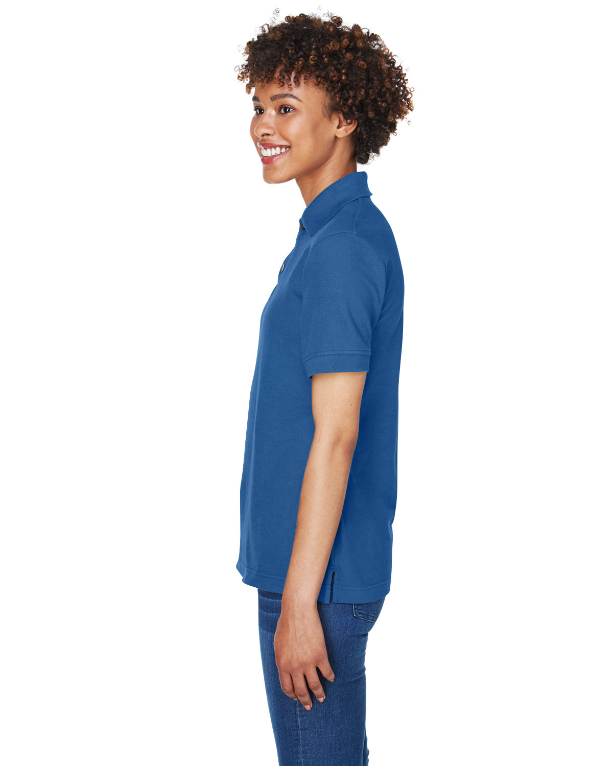 Women's Whisper Piqué Polo - Indigo