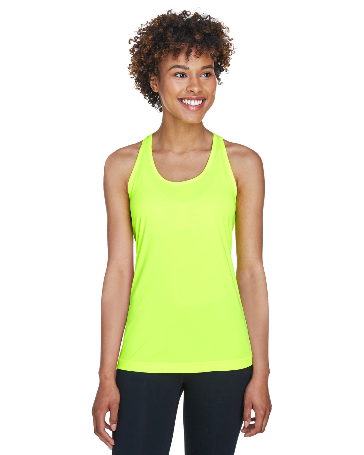 Women's Zone Performance Racerback Tank - Safety Yellow