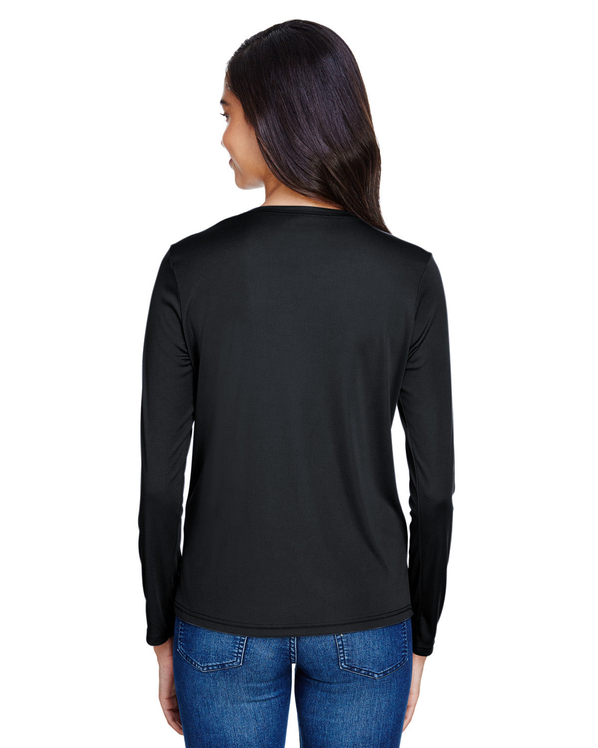 Women's Long Sleeve Cooling Performance Crew Shirt - Black