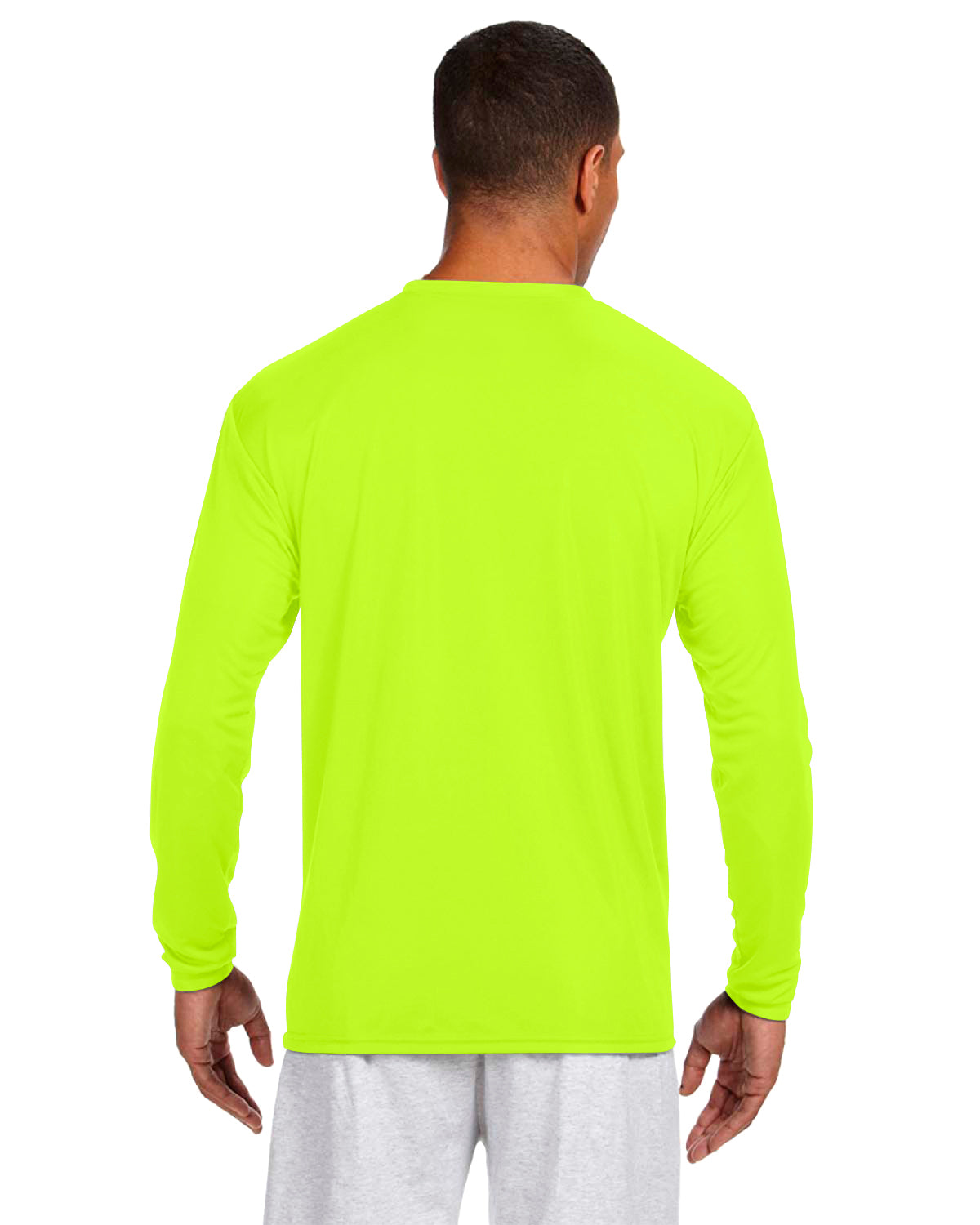 Men's Cooling Performance Long Sleeve T-Shirt - High Viz Safety Yellow