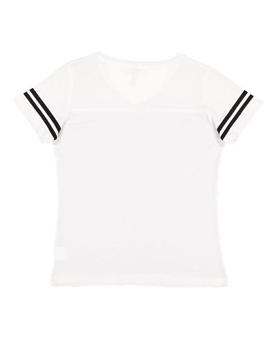 Women's Football T-Shirt - White / Black