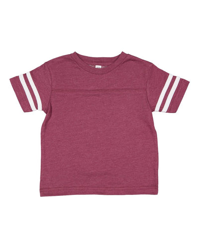 Toddler Football T-Shirt - Vintage Burgundy / Blue White