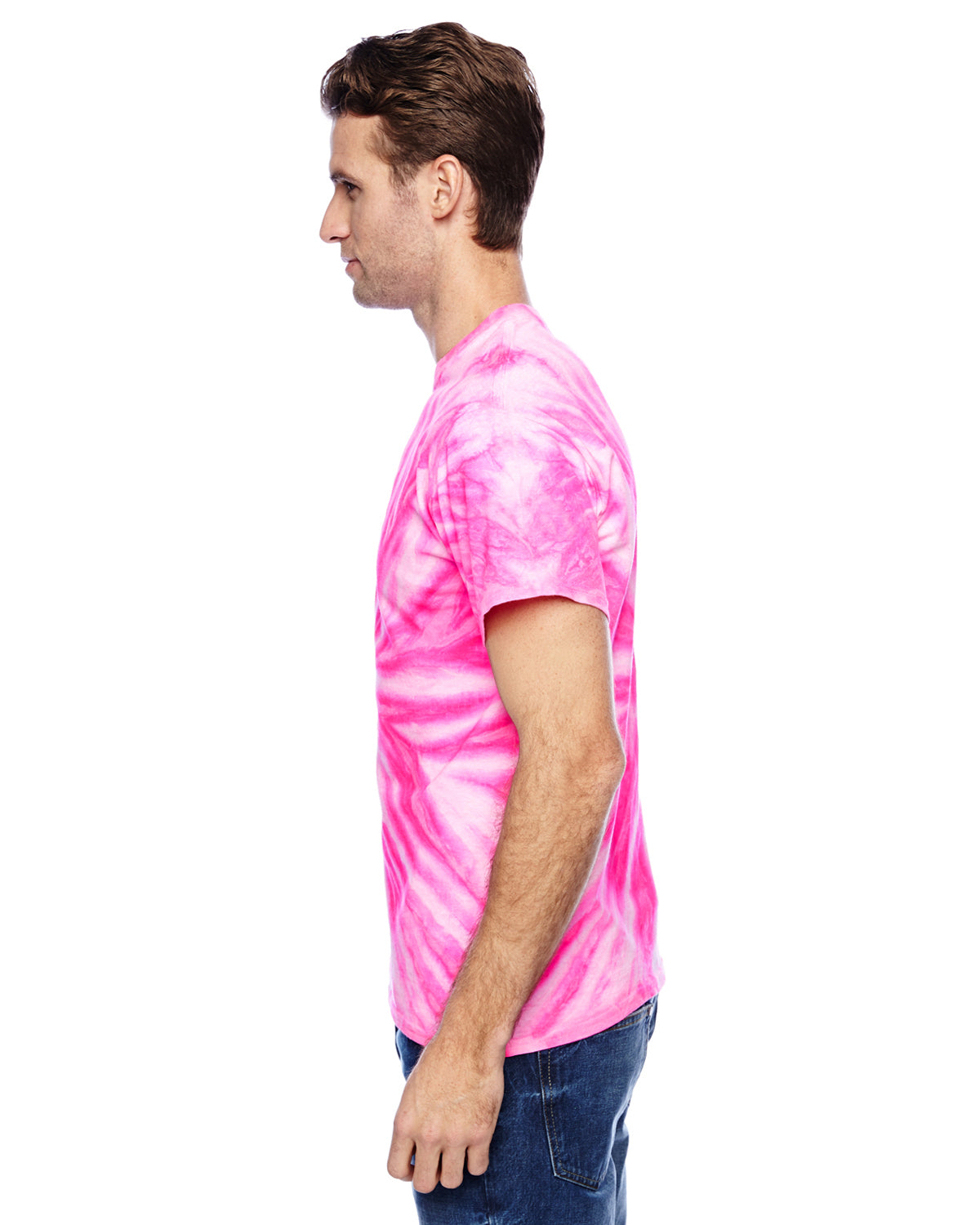 Unisex 100% Cotton Twist Tie-Dyed T-Shirt - Neon Bubblegum