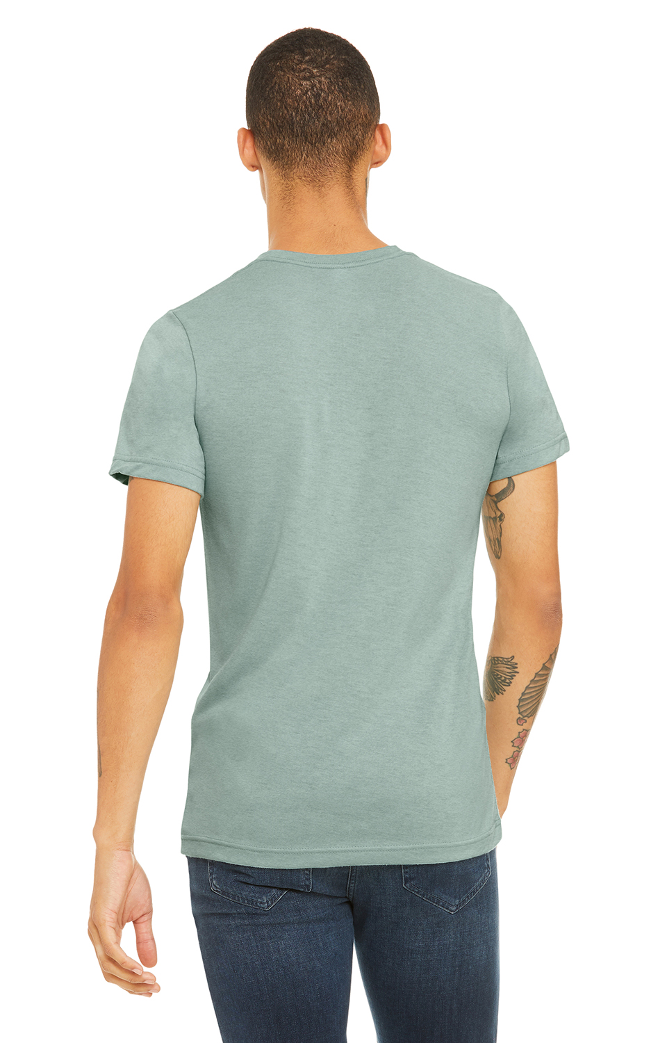 Unisex Heather CVC T-Shirt - Heather Prism Dusty Blue