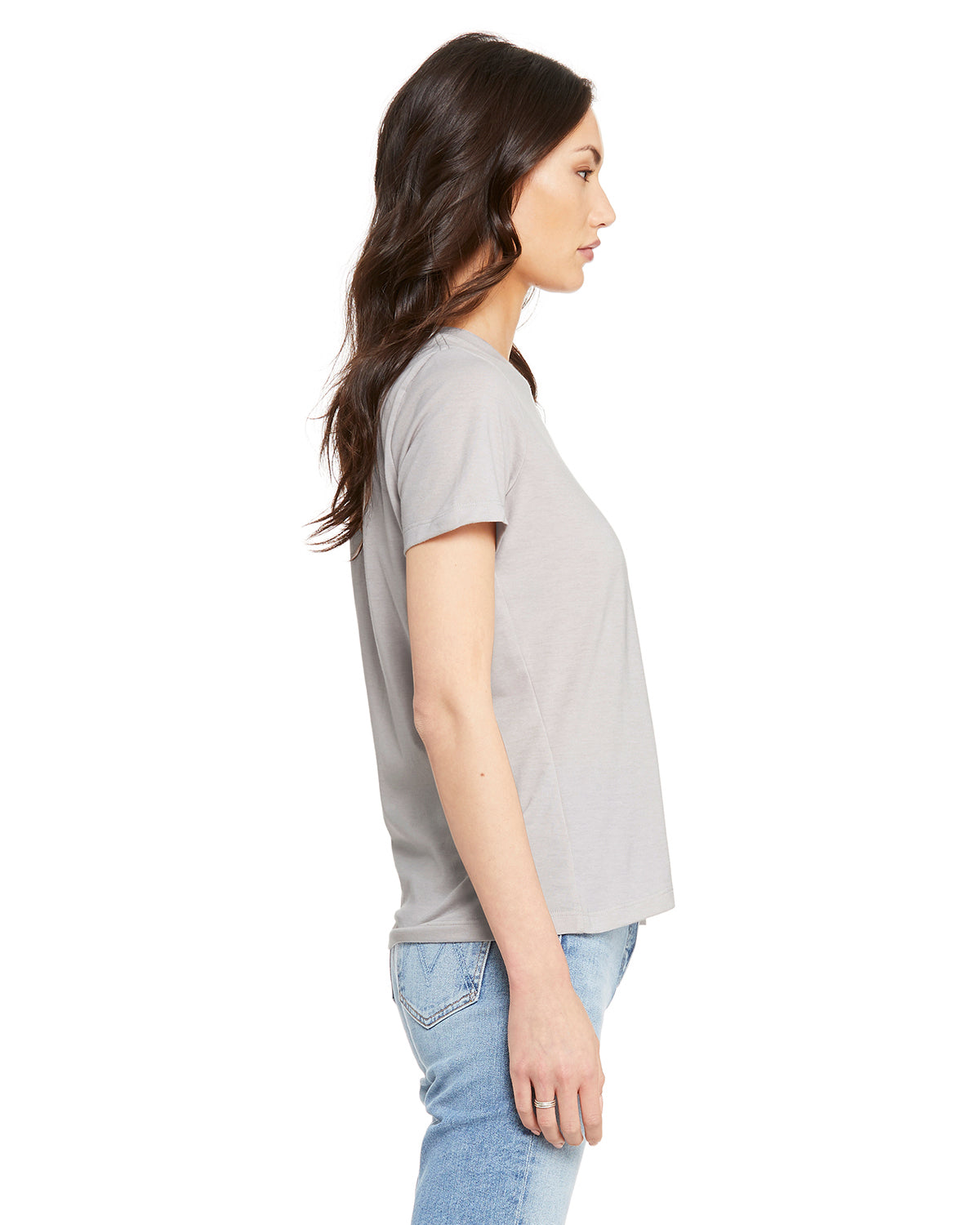 Women's Heathered Relaxed Jersey Short-Sleeve T-Shirt - Heather Cool Gray