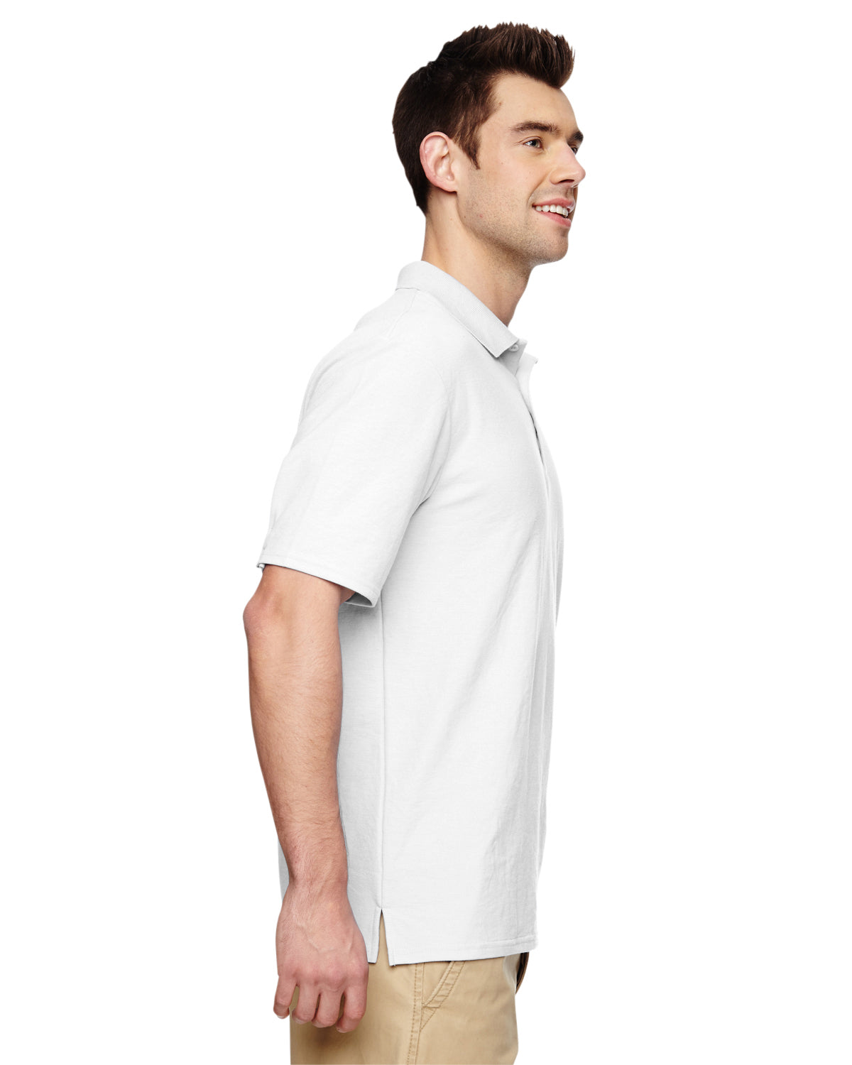 Unisex Double Piqué Polo - White