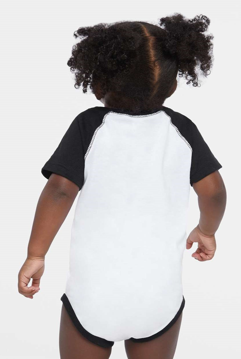 Infant Baseball Bodysuit - White / Black