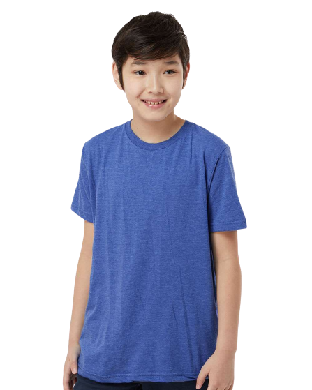 Youth Fine Jersey T-Shirt - Heather Royal