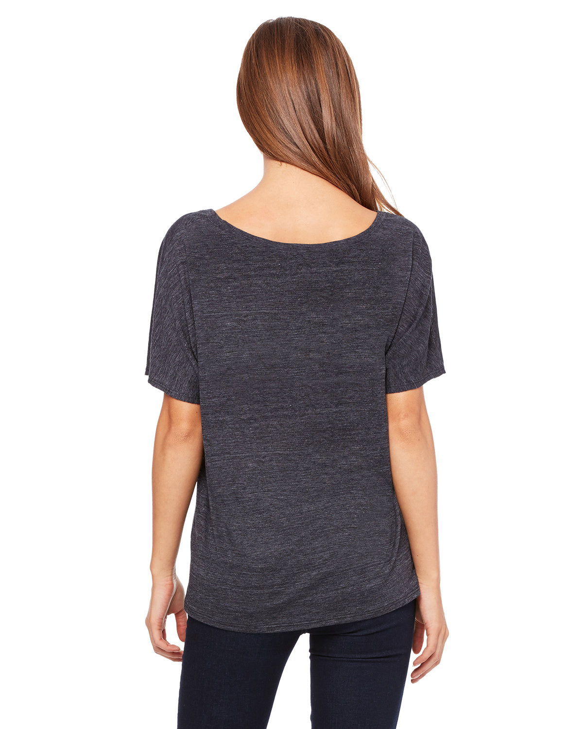 Women's Slouchy T-Shirt - Black Slub