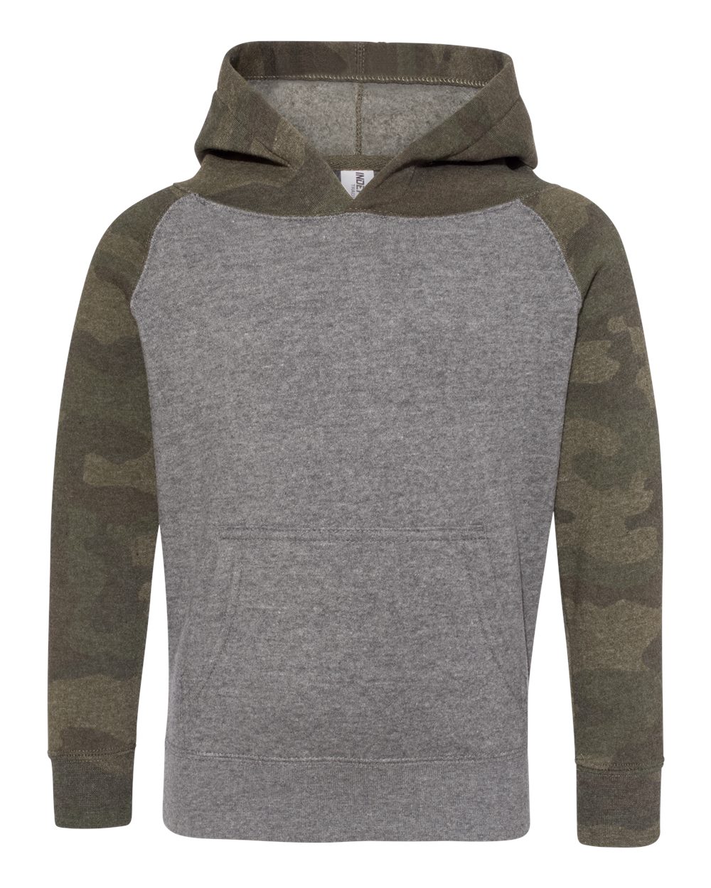 Toddler Special Blend Raglan Hoodie - Nickel Heather / Forest Camo