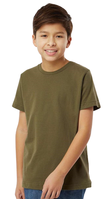 Youth Fine Jersey T-Shirt - Military Green