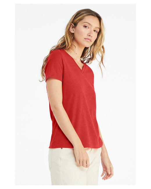 Women's Relaxed Jersey V-Neck T-Shirt - Heather Red