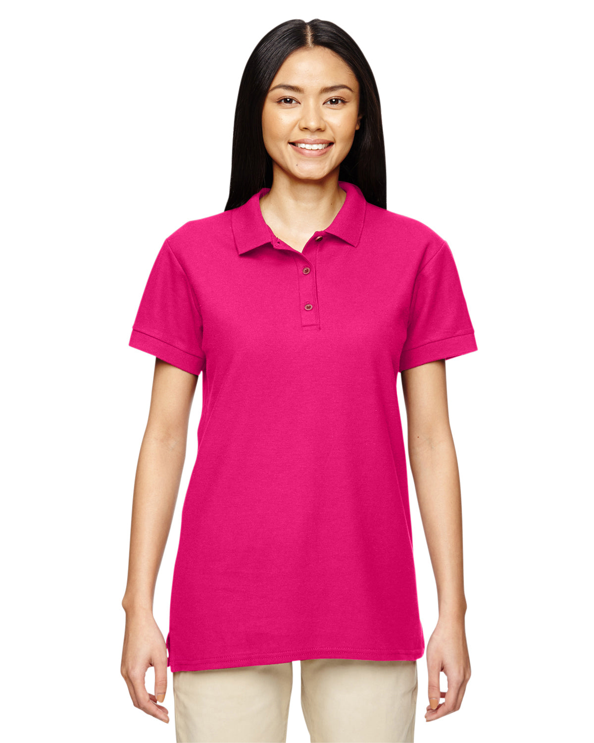 Women's Premium Cotton® Women's Double Piqué Polo - Heliconia