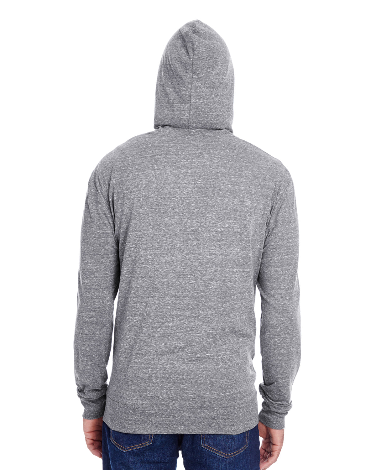 Unisex Triblend Full-Zip Light Hoodie - Gray Triblend