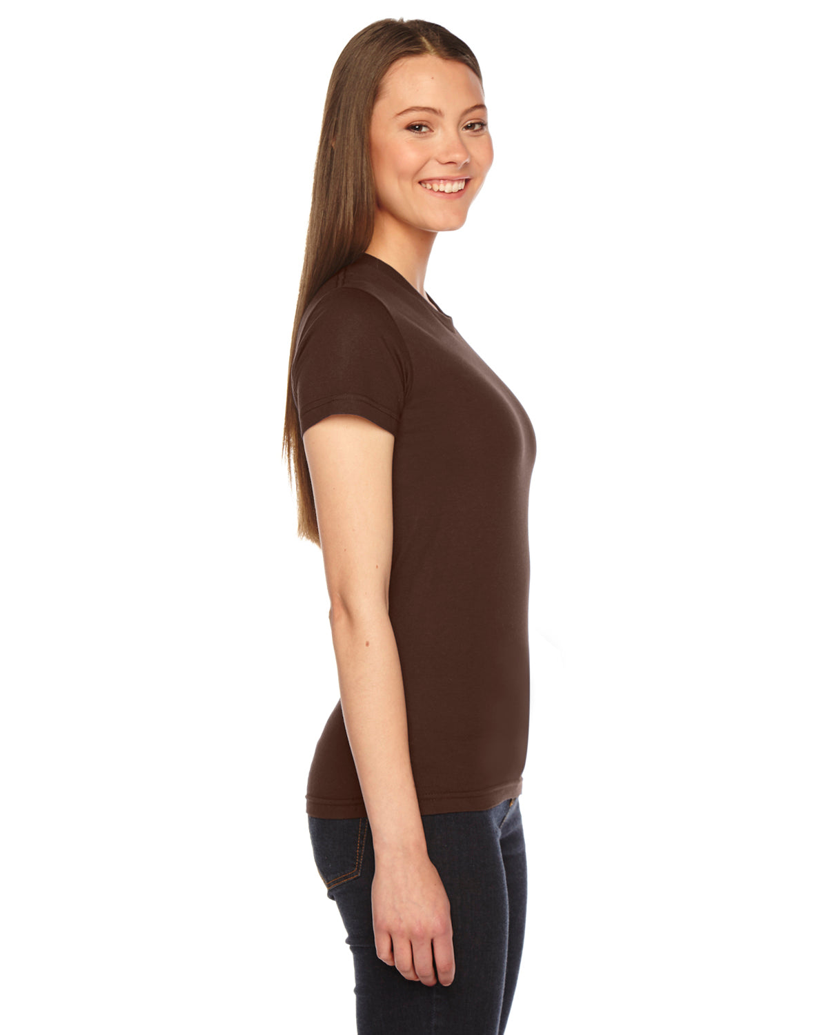 Women's Fine Jersey Short-Sleeve T-Shirt - Brown