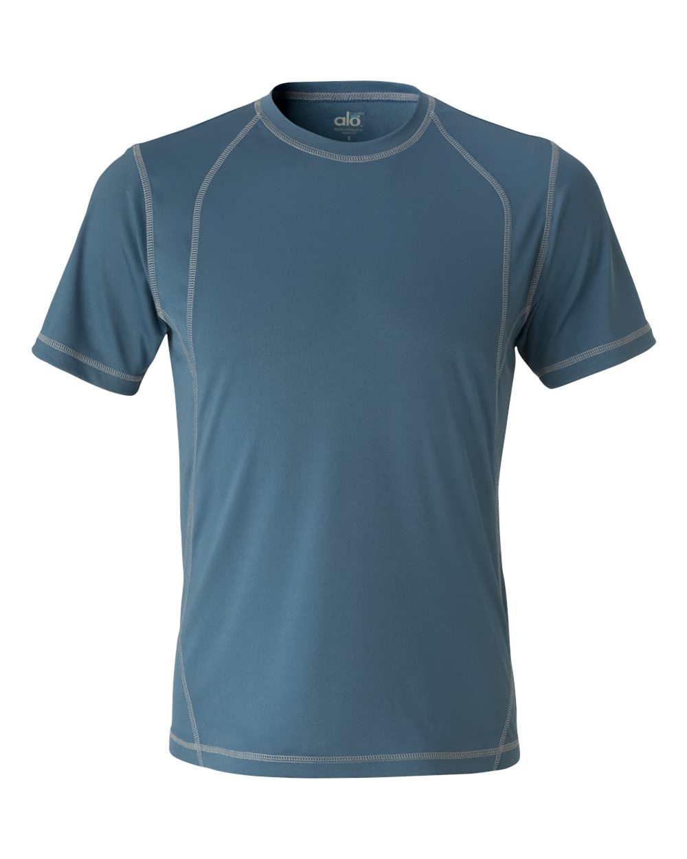 Pieced Interlock T-Shirt - Steel Blue / Gray