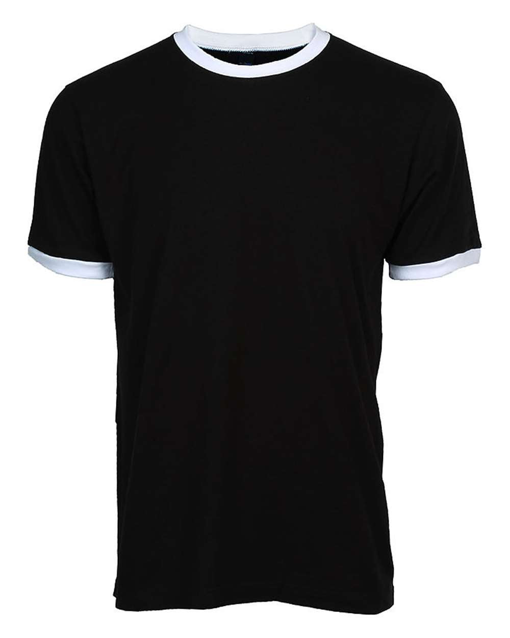 Unisex Fine Jersey Ringer Tee - Black/ White