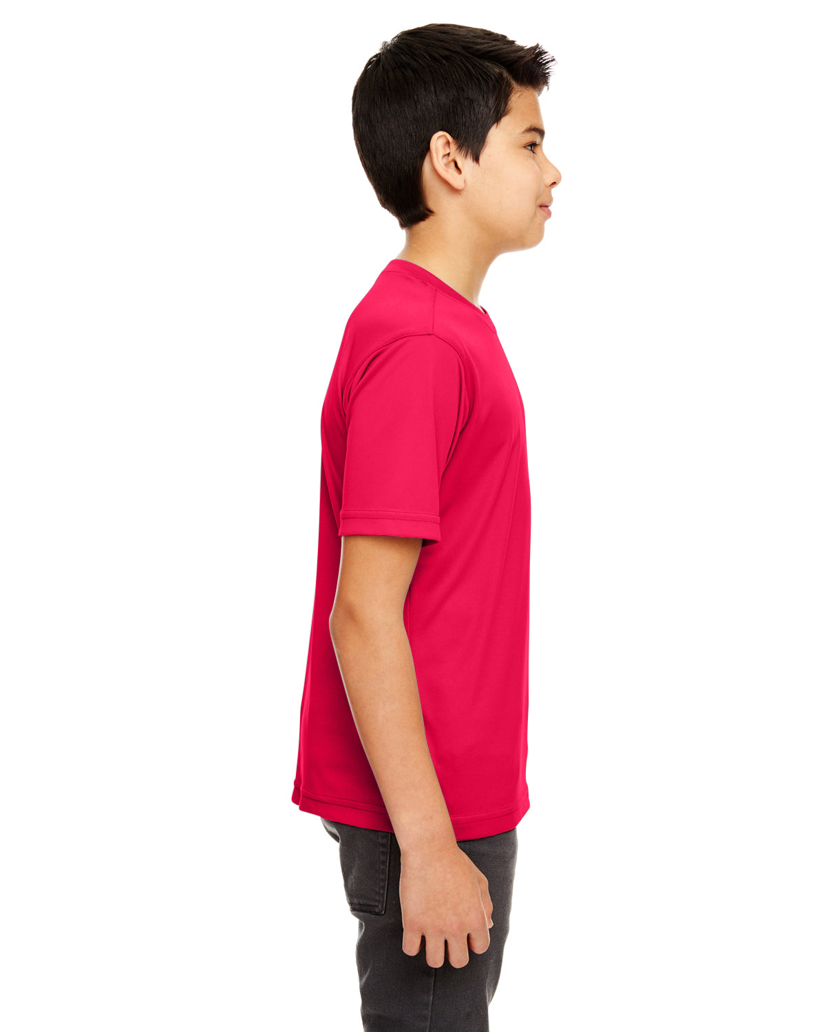 Youth Cool & Dry Basic Performance T-Shirt - Red