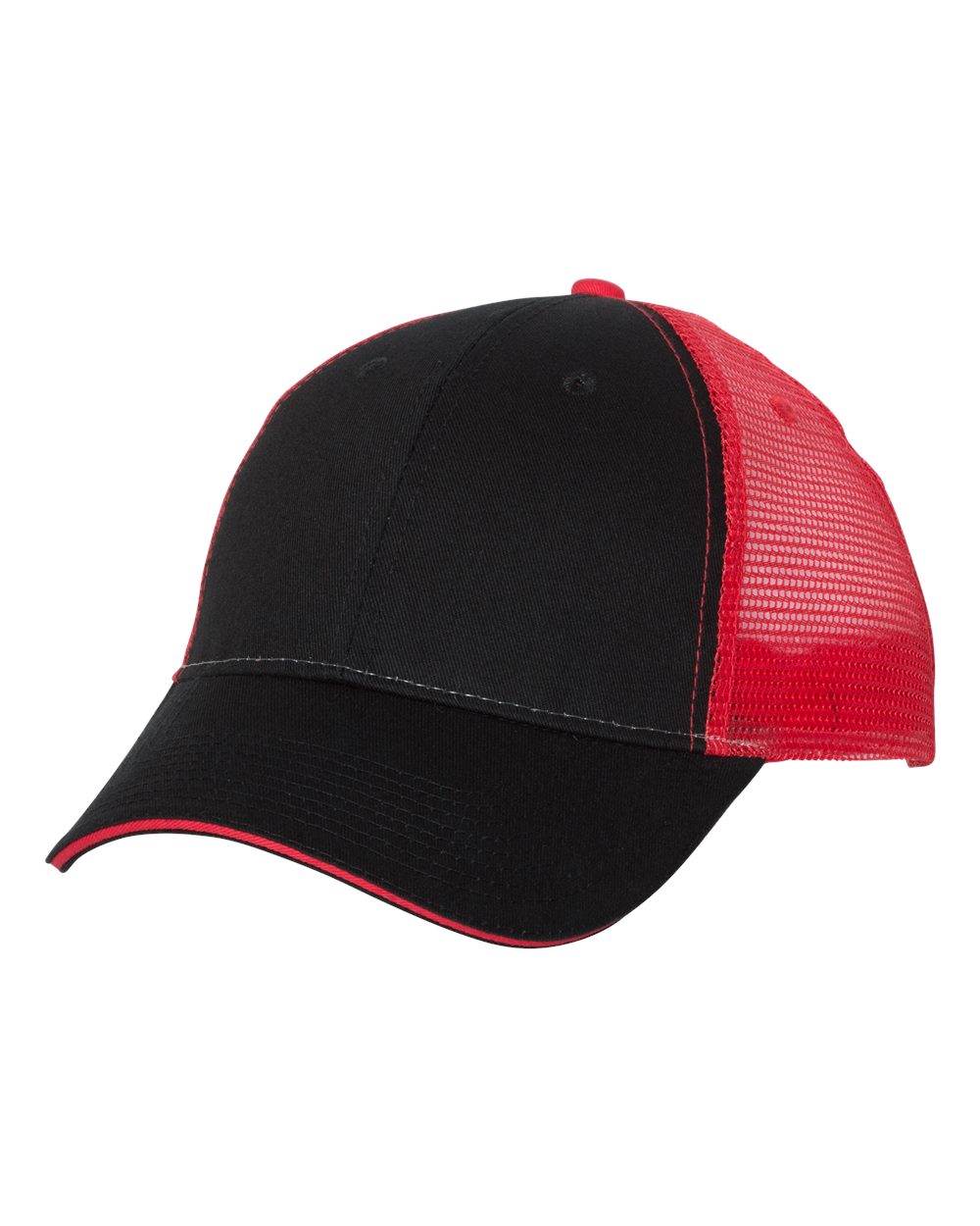 Sandwich Trucker Cap - Black / Red